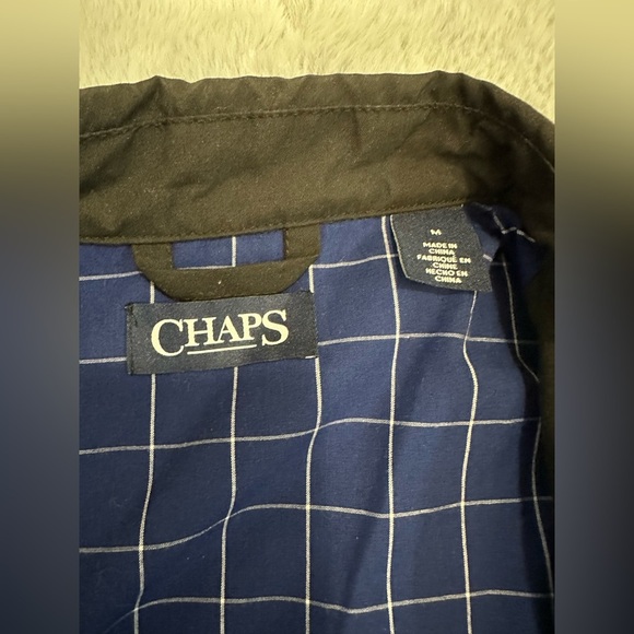 Chaps Polo Ralph Lauren Medium Men’s Harrington Navy Blue Light bomber jacket - Picture 9 of 9